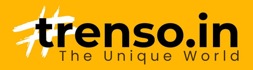Trenso.in brand poster with a yellow background featuring the Trenso logo and the tagline ‘The Unique World’, representing a trendy, modern and unique product brand